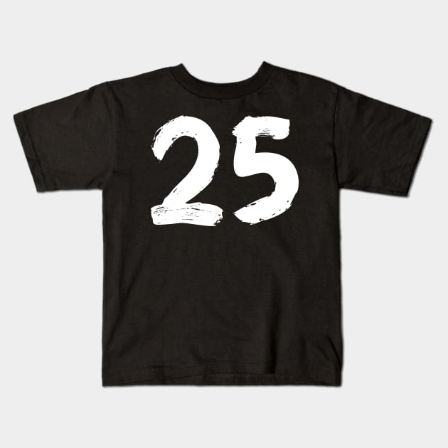 Number 25 Kids T-Shirt by Erena Samohai